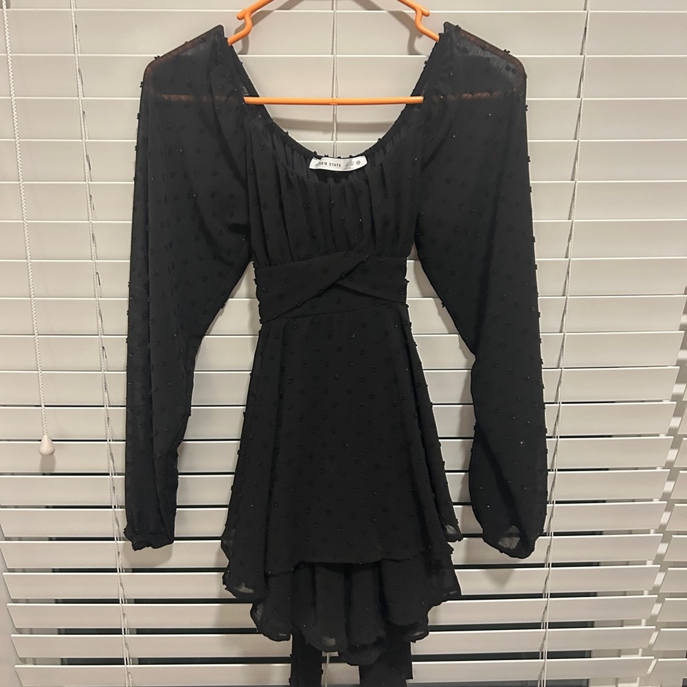 Altar'd State Black Long Sleeve Dress